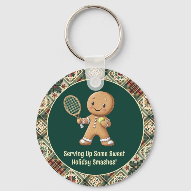 Gingerbread Tennis Grand Slam 🎾 Sondertext 🎄 Schlüsselanhänger (Vorderseite)