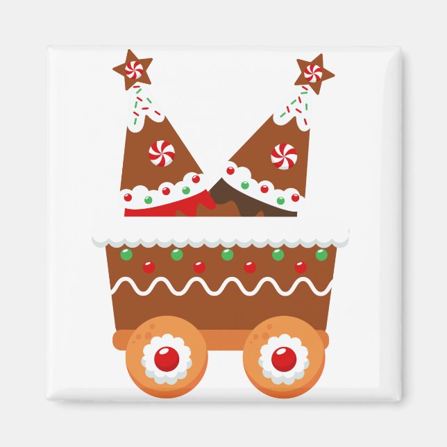Gingerbread Train Magnet (Vorne)