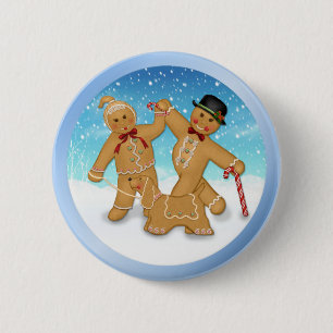 Gingerbread Trio Button