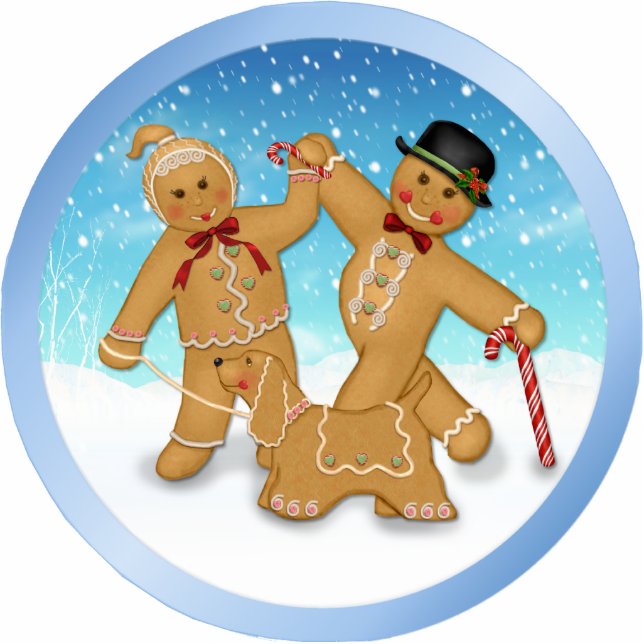 Gingerbread Trio Ornament Fotoskulptur Ornament (Vorne)