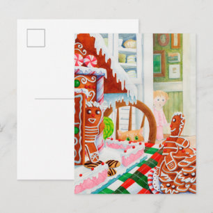 GINGERBREAD ÜBERRASCHENDE Postkarte