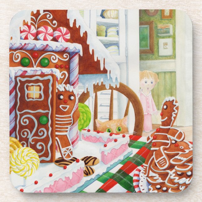 GINGERBREAD ÜBERRASCHENDE Untersetzer aus Hartkuns (Vorderseite)