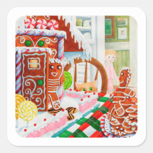 GINGERBREAD ÜBERRASCHUNG Kleine Aufkleber