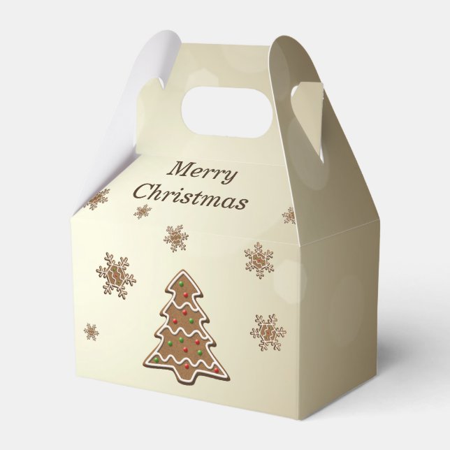 Gingerbread Weihnachtsbaum Geschenkschachtel (Vorderseite)