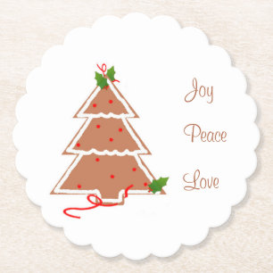 Gingerbread Weihnachtsbaum-Untersetzer Untersetzer