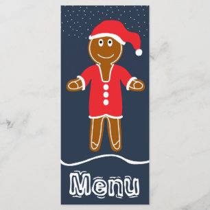 Gingerbread Weihnachtsmenü Menükarte