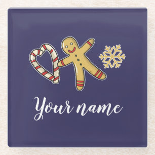 Gingerbreadman-Liebe Glasuntersetzer