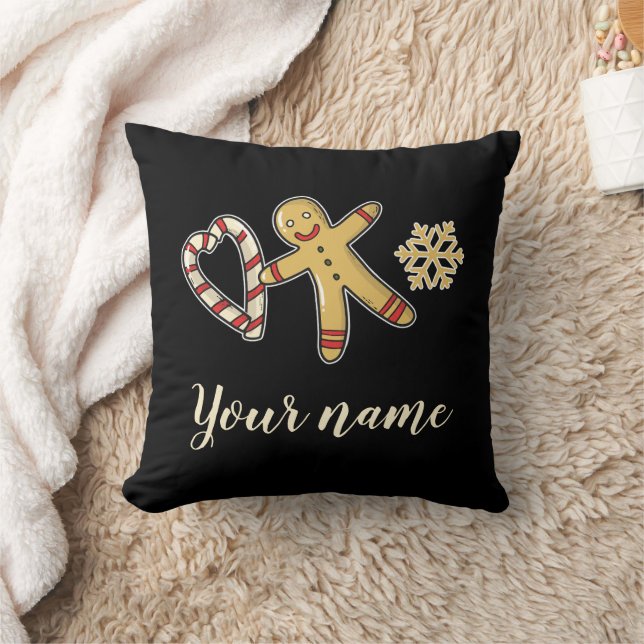 Gingerbreadman Liebe Throw Kissen (Decke)