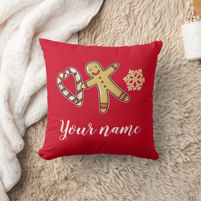 Gingerbreadman Liebe Throw Kissen (Decke)