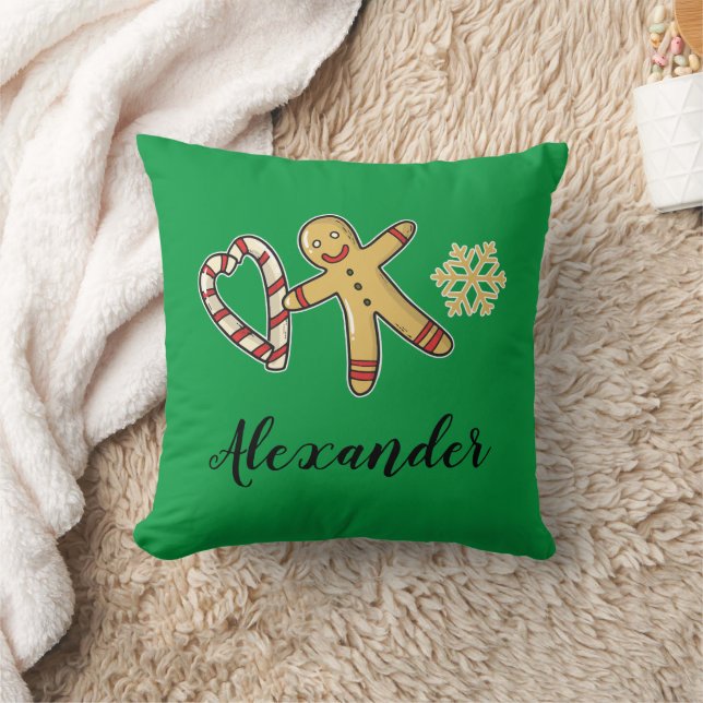 Gingerbreadman Liebe Throw Kissen (Decke)