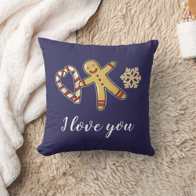 Gingerbreadman Liebe Throw Kissen (Decke)