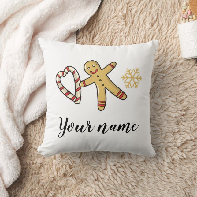 Gingerbreadman Liebe Throw Kissen (Decke)