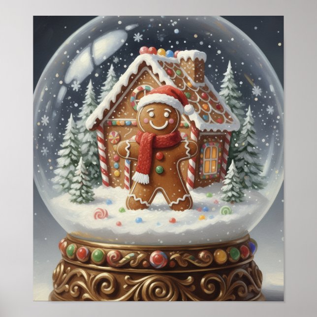 GingerBreadManSnowGlobe Poster (Vorne)