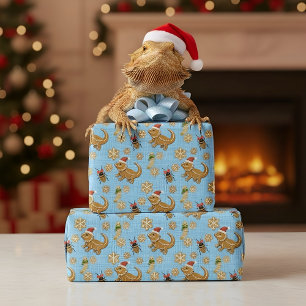 Gingerbrei Barted Dragon Weihnachten Geschenkpapier