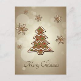 Gingerbrei Christmas Tree Holiday Postcard Feiertagspostkarte