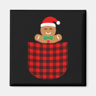 Gingerbrei Cookie Buffalo Red Kariert Cket Christm Magnet