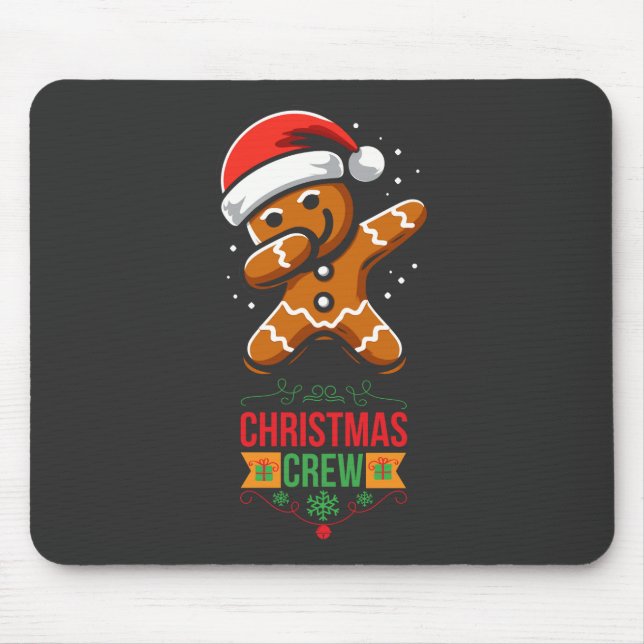 Gingerbrei Dabbing Weihnachten Mousepad (Vorne)