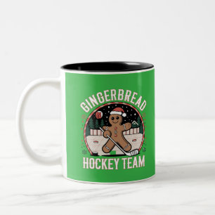 Gingerbrei Hockey Team Digital Art Design Zweifarbige Tasse