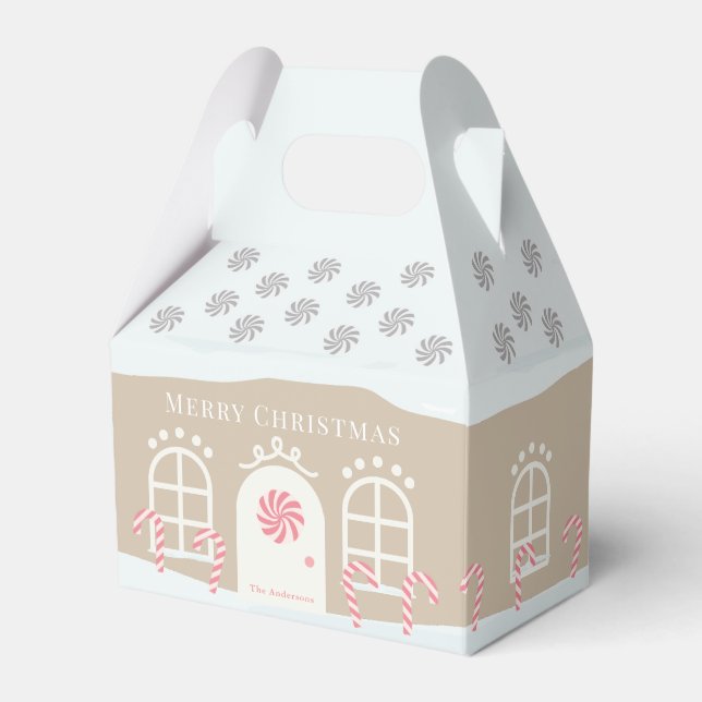 Gingerbrei House Christmas Holiday Favor Box Geschenkschachtel (Vorderseite)