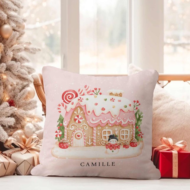 Gingerbrei House Weihnachtsfest Party Kissen (Kids Christmas Personalized Decorative Pillow)