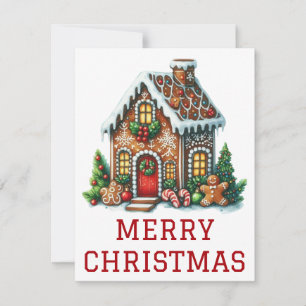 Gingerbrei House Weihnachtskarte Feiertagskarte