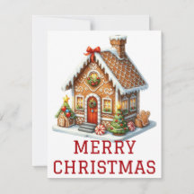 Gingerbrei House Weihnachtskarte