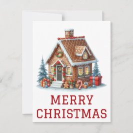 Gingerbrei House Weihnachtskarte Feiertagskarte