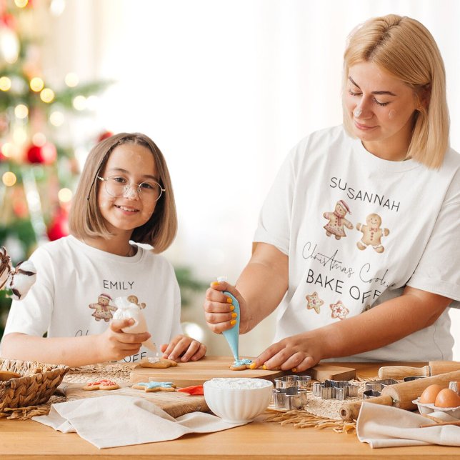 Gingerbrei Leute Weihnachts-Cookie Bake Off Name Tri-Blend Shirt (Von Creator hochgeladen)