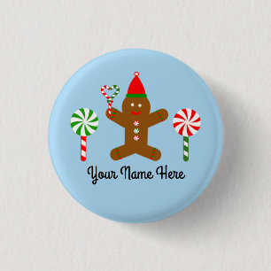 Gingerbrei Man #1 Button