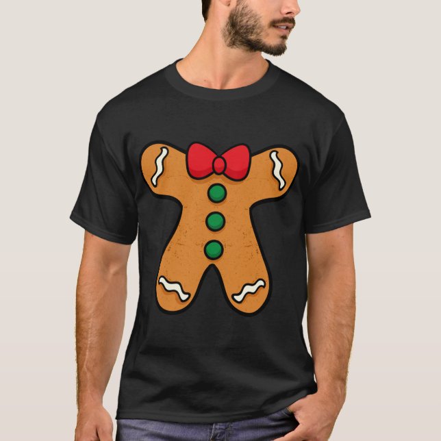 Gingerbrei Man Body Costume für Halloween oder Chr T-Shirt (Vorderseite)