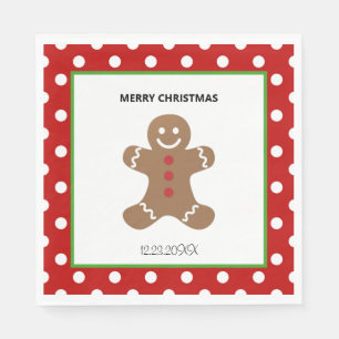 Gingerbrei Man Christmas Personalisiert Serviette
