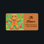 Gingerbrei Man Christmas Return Address Label Adressaufkleber<br><div class="desc">Machen Sie Ihre Urlaubsstimmung mit unseren charmanten Fingerbread-Mann-Adressetiketten zu etwas ganz Besonderem. Diese reizvollen Etiketten sind so konzipiert, dass sie Ihren Weihnachtskarten und -paketen eine Touch von Wärme und Laune hinzufügen. Machen Sie Ihre Urlaubspost einzigartig. Unsere Labels können mit Ihrem Namen und Ihrer Adresse personalisiert werden, sodass Ihre Briefumschläge eine...</div>