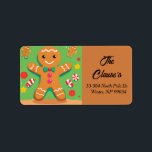 Gingerbrei Man Christmas Return Address Label Adressaufkleber<br><div class="desc">Machen Sie Ihre Urlaubsstimmung mit unseren charmanten Fingerbread-Mann-Adressetiketten zu etwas ganz Besonderem. Diese reizvollen Etiketten sind so konzipiert, dass sie Ihren Weihnachtskarten und -paketen eine Touch von Wärme und Laune hinzufügen. Machen Sie Ihre Urlaubspost einzigartig. Unsere Labels können mit Ihrem Namen und Ihrer Adresse personalisiert werden, sodass Ihre Briefumschläge eine...</div>