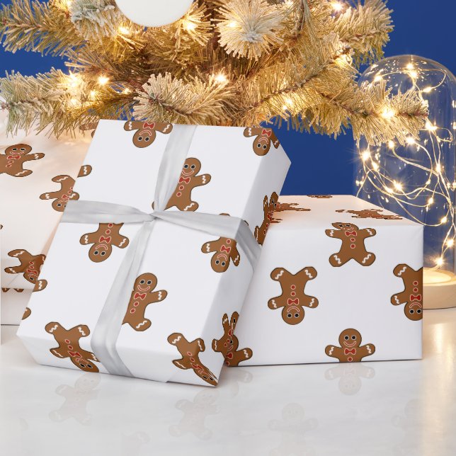 Gingerbrei Man Christmas Wrapping Paper Geschenkpapier (Feiertage)