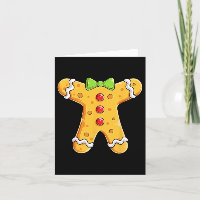 Gingerbrei Man Costume Halloween Weihnachtsjungen  Karte (Vorderseite)