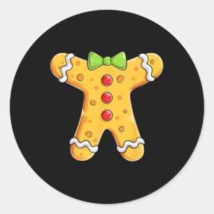 Gingerbrei Man Costume Halloween Weihnachtsjungen  Runder Aufkleber