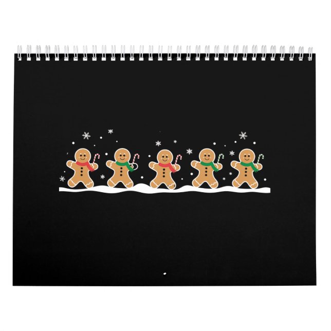 Gingerbrei Man Niedlich Weihnachtsbaker Kalender (Titelbild)