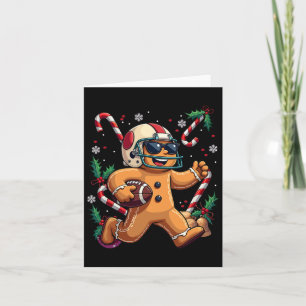 Gingerbrei Man spielt Fußball Weihnachten Weihnach Karte