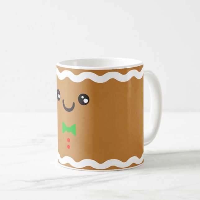 Gingerbrei Man Weihnachtsfeiertag Kaffeetasse (VorderseiteRechts)