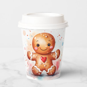Gingerbrei Man Weihnachtsfeiertag Pappbecher