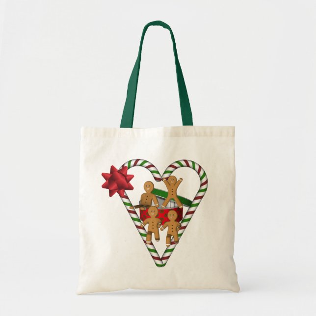 Gingerbrei Men Christmas Holiday Tragetasche (Vorne)