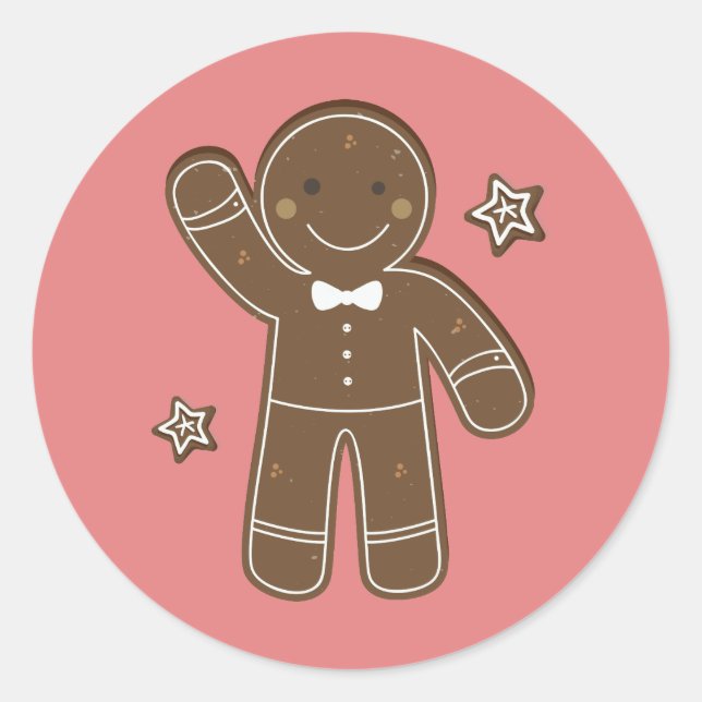 Gingerbrei Men Holiday Sticker (Vorderseite)