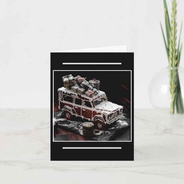 Gingerbrei SUV Weihnachten Karte (Vorderseite)