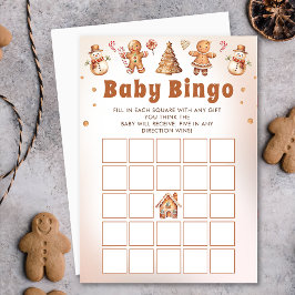Gingerbrei Weihnachtsdusche Bingo Game Einladung