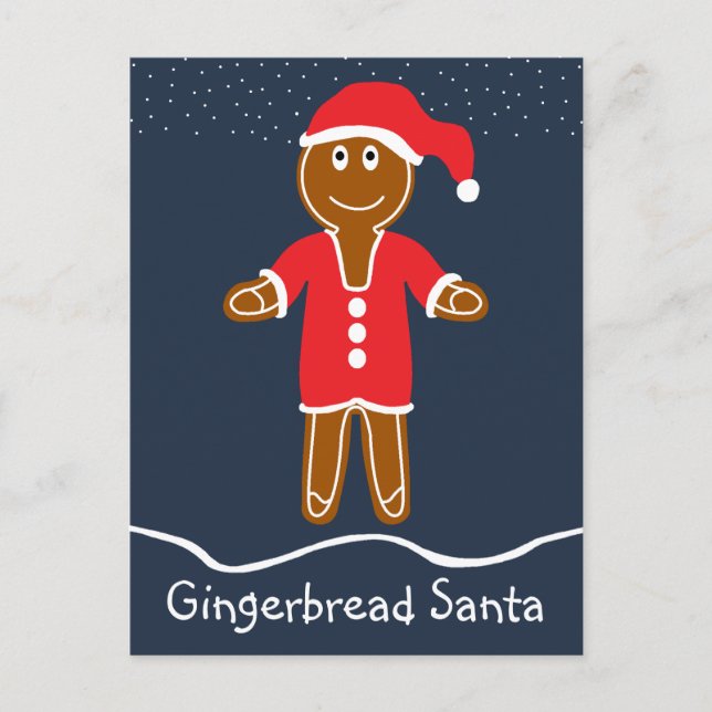 Gingerbrei Weihnachtsfeiertag Postkarte (Vorderseite)