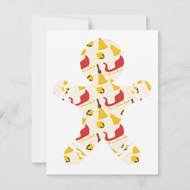 Gingerbrei Weihnachtskarte Feiertagskarte (Vorderseite)