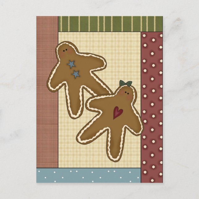 Gingerbret Delights Postkarte (Vorderseite)