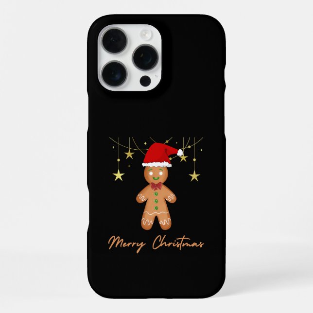Gingerbrett Grüße Weihnachten iPhone 16 Pro Max Hülle (Rückseite)