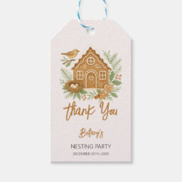 Gingerbrett Hütte Winter Nesting Baby Dusche Geschenkanhänger