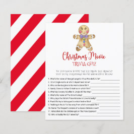 Gingerbrett Weihnachtsfilm TRIVIA QUIZ Game Card